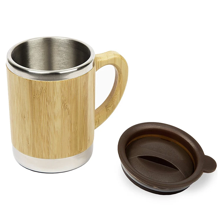 

Environmental Bamboo Stainless Steel Insulated Tea Cup For Heat Preservation, Customized