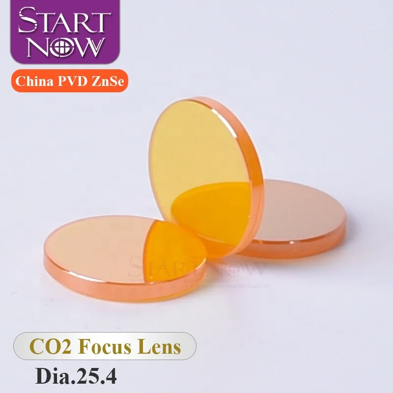 

Startnow Dia.25.4mm China PVD ZnSe Laser Focus Lens for CO2 Laser Cutting Machine D25.4 F50.8 63.5 101.6 127 2"-5" Laser Lens