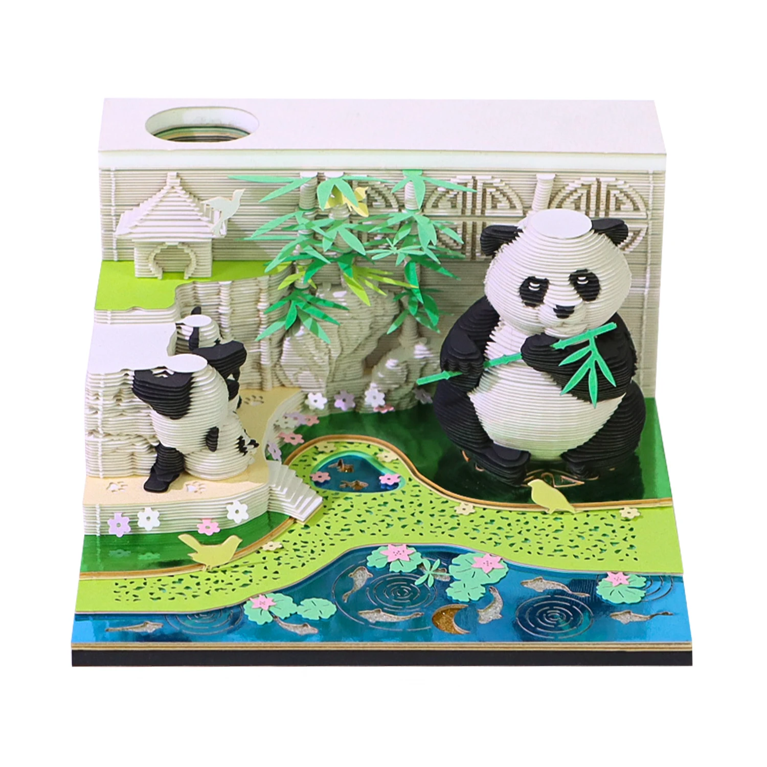 2026 Hot Sale New Panda Memo Pads with Calendar  Bookmarks Paper Sheets Decompression Toys Custom Sticky Note Pad