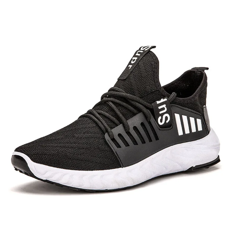 

New Arrival Flying Knit Comfortable Lace Up Running Sneakers Custom Made, 2 colors