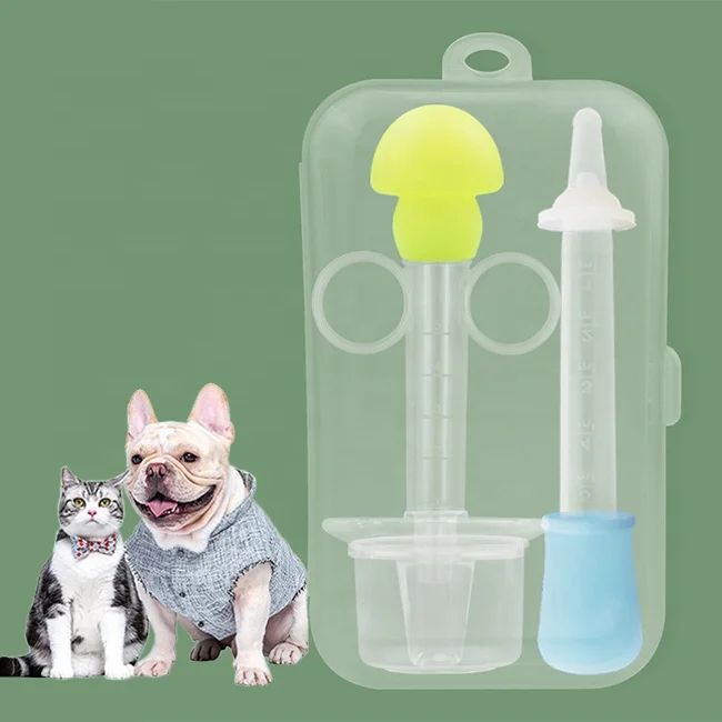 

2 In 1 Silicone Baby Pet Pacifier Dropper Reusable Liquid Medicine Pet Syringe Pet Medicine Feeder Kit For Cat Dog Bird