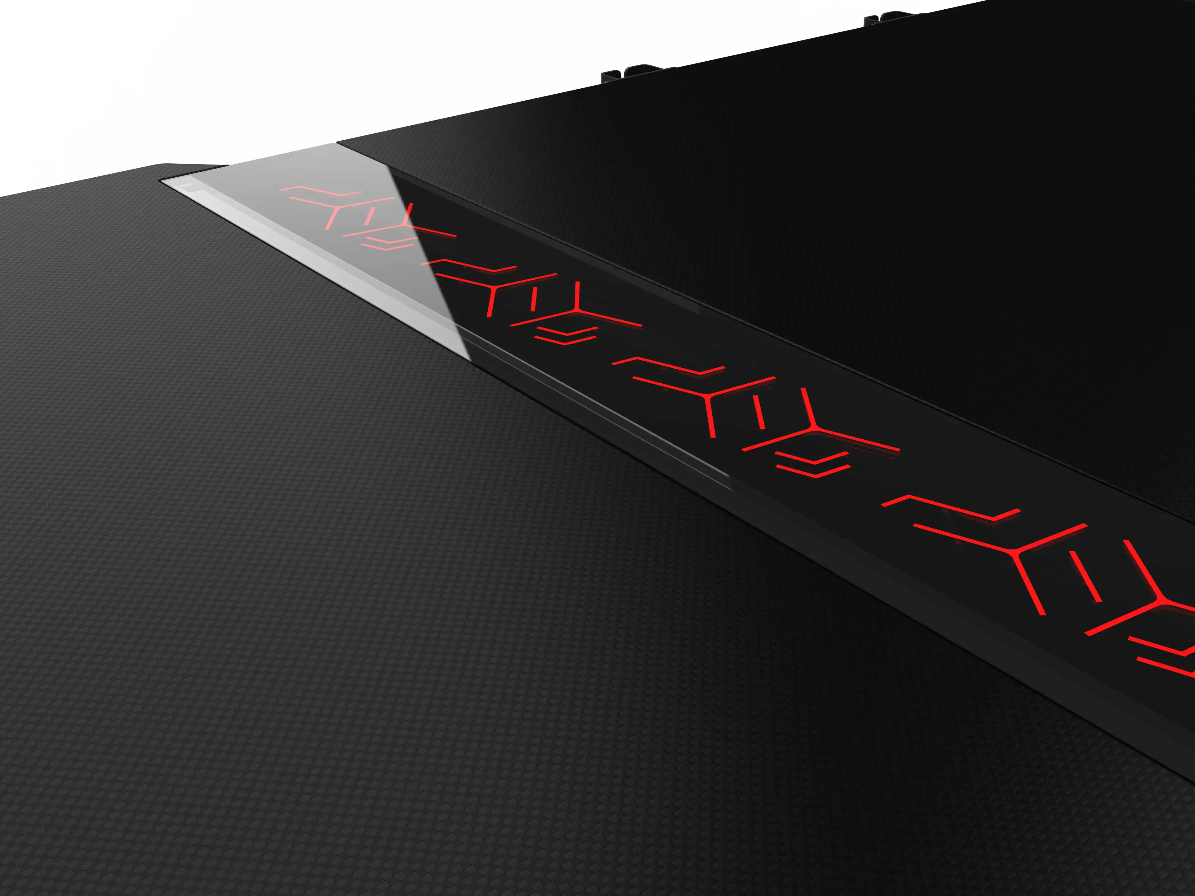 
ergonomic computer gaming desk for 3 monitors with RGB LED custom gaming table 