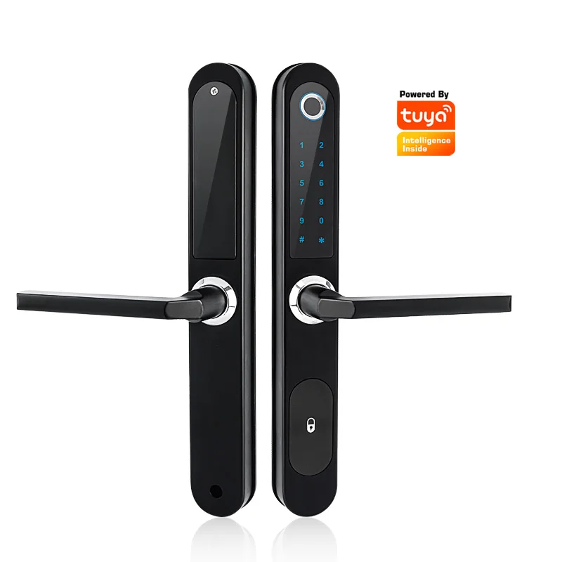 

Safety Tuya APP BLE APP WiFi Control Smart Fingerprint Aluminum Door Lock