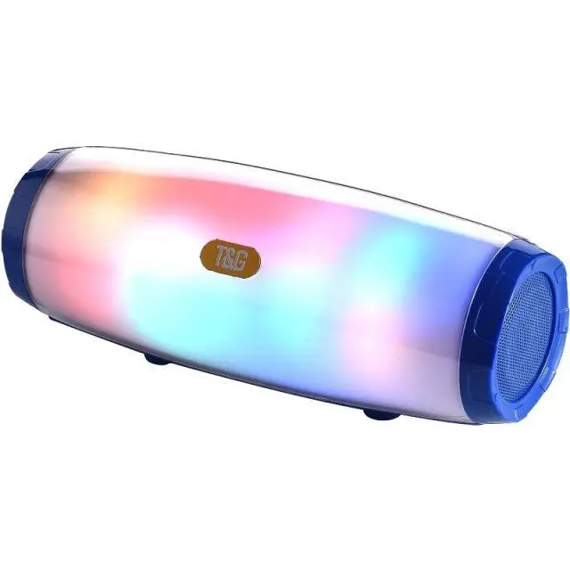 

2021 TG 165 portable outdoor waterproof wireless boombox column bass blue tooth speaker with led 5 flash lighting, Blue, red,green, black,gray