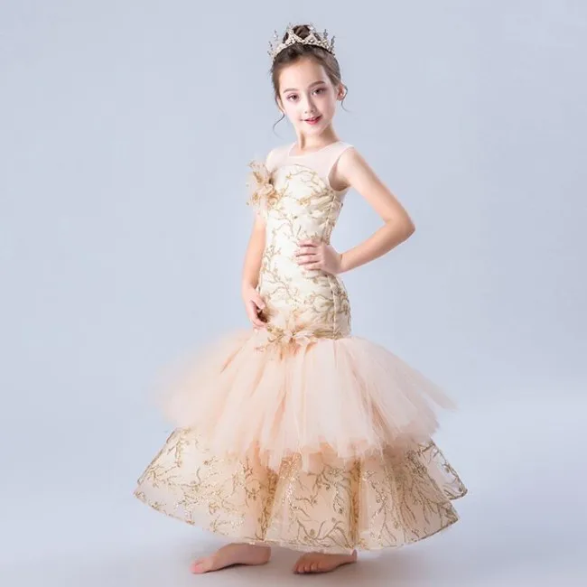 

Special Shape Unique Girls Dresses Fish Style Layers Unique Girls Dresses