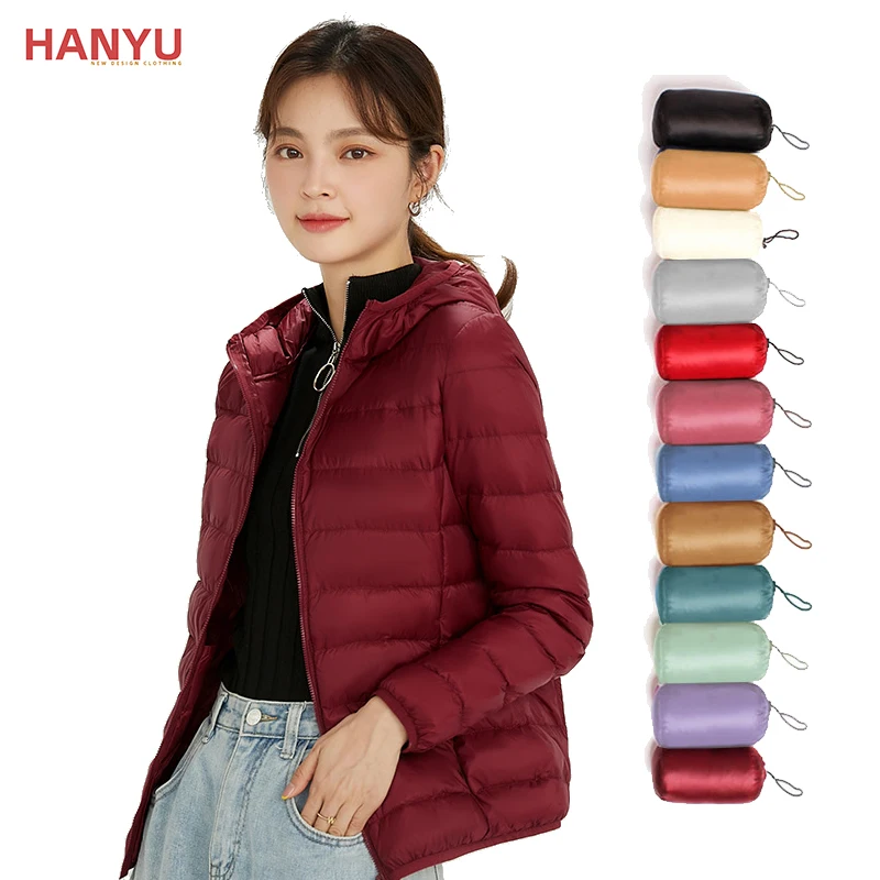

girl hood jackets winter Windproof hooded puffer Down Coat jacket for women