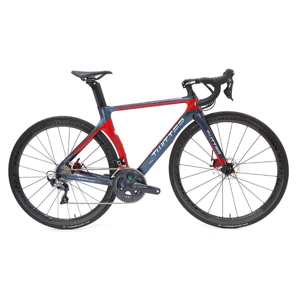 

Twitter T10 PRO Road Bike Disc ultegra R8000 22 Speed Carbon Road bike 700C Complete Aero racing carbon Road Bike