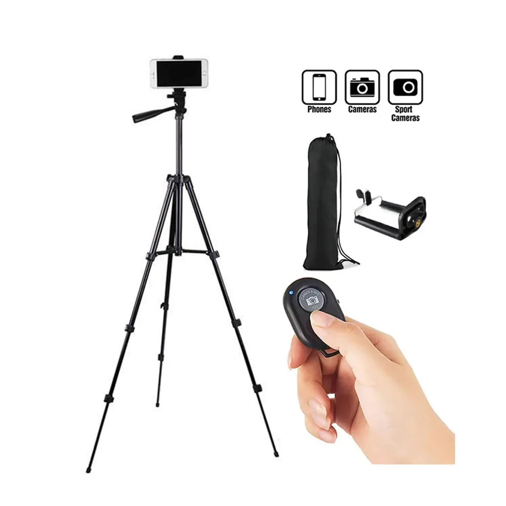 

3110 3120 Aluminum action camera mount tripod for camera, Black, silver