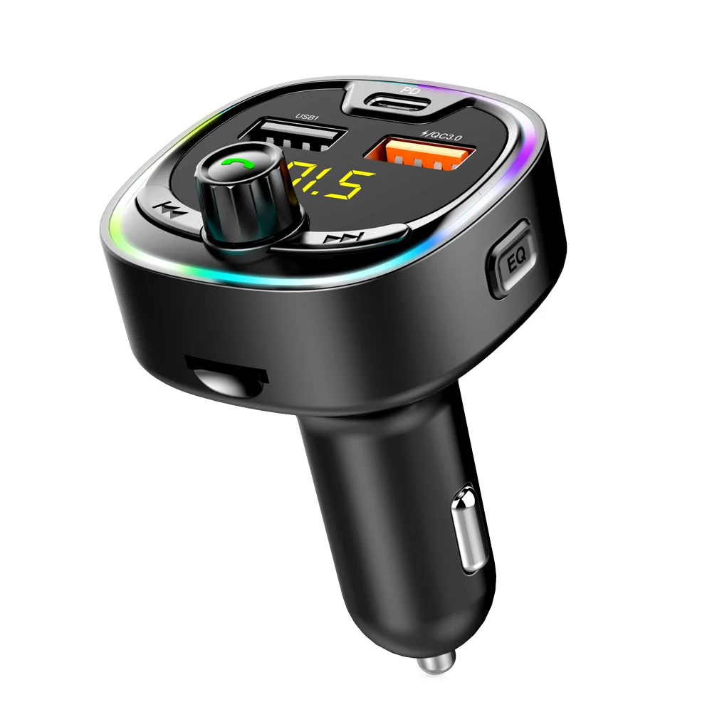 

DHL Free Shipping 1 Sample OK New Colorful PD Fast Car MP3 Dual USB FM Transmitter Car Phone Charger Custom Accept