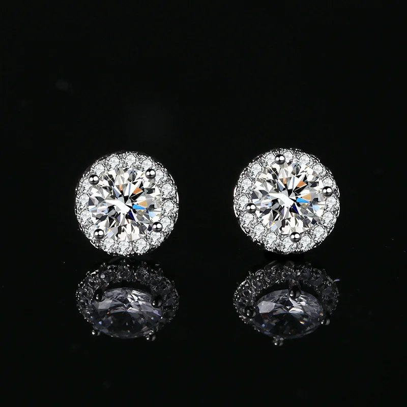 

Good Quality Diamond Stud Earrings Jwelery Women Earrings Silver 925