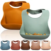 

Modern BPA Free Silicone Bucket Bib Wholesale Waterproof Silicone Bib for Babies