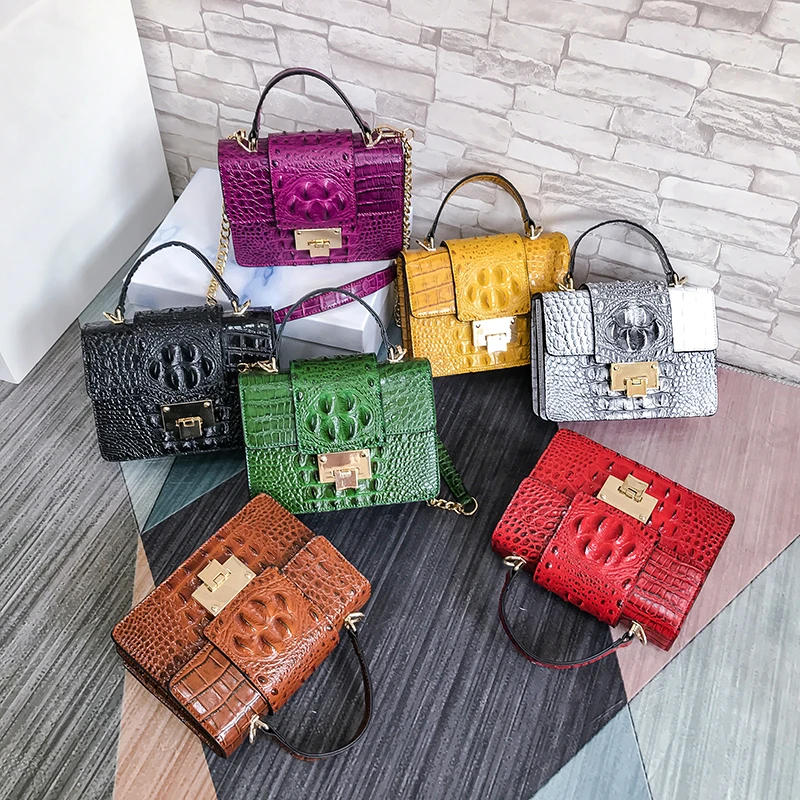 

JIANUO Luxury fashion alligator pu bag for ladies girl crocodile pouch bag