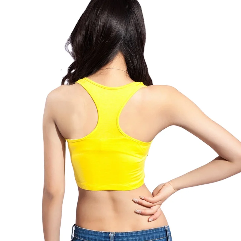 

Women Girl Yoga Vest Female Cotton Tied Tight Sexy Bottom Outside Wearing Fitness Tops