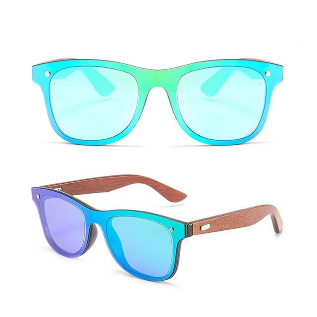 

DLK1583 wood grain plastic frame conjoined one piece lens sunglasses 2021 2020 eyeglasses frames