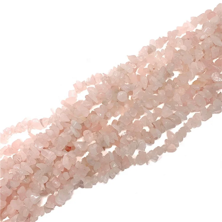 

Factory Price 7-8mm Rose Quartz Beads 34 inch Rose Quartz Chips Beads in Strands, 100% natural color