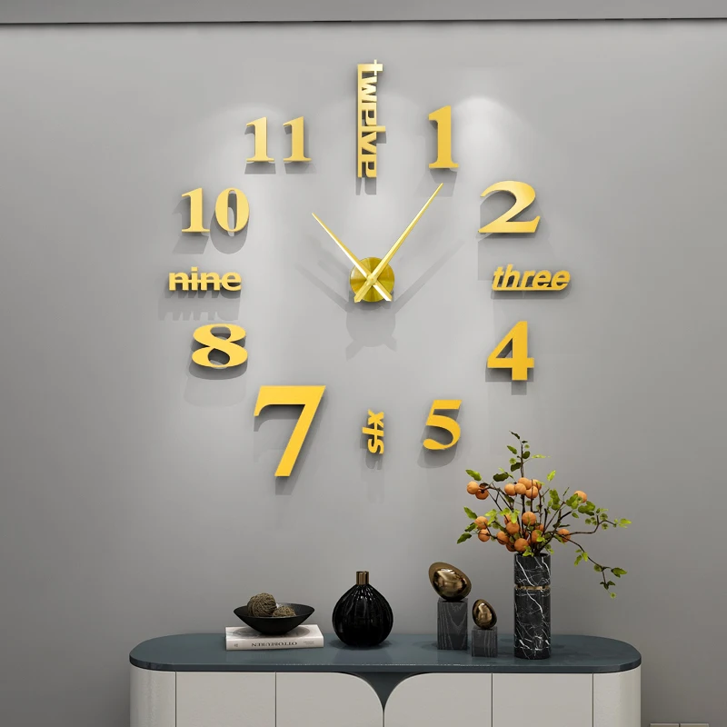 

odm/odmmodern wall clockHome Decorative Wall Sticker 3D Frameless Large DIY Wall Clock reloj de paredreloj de pared, Customization