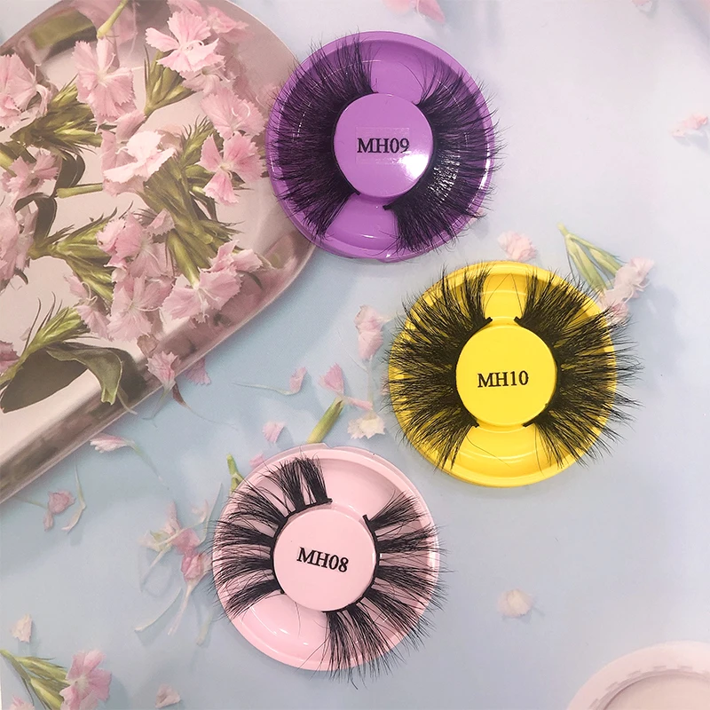 

Private Label Fluffy Mink Lashes 25mm Eyelashes Long 3d Mink Eyelashes, Nature color black