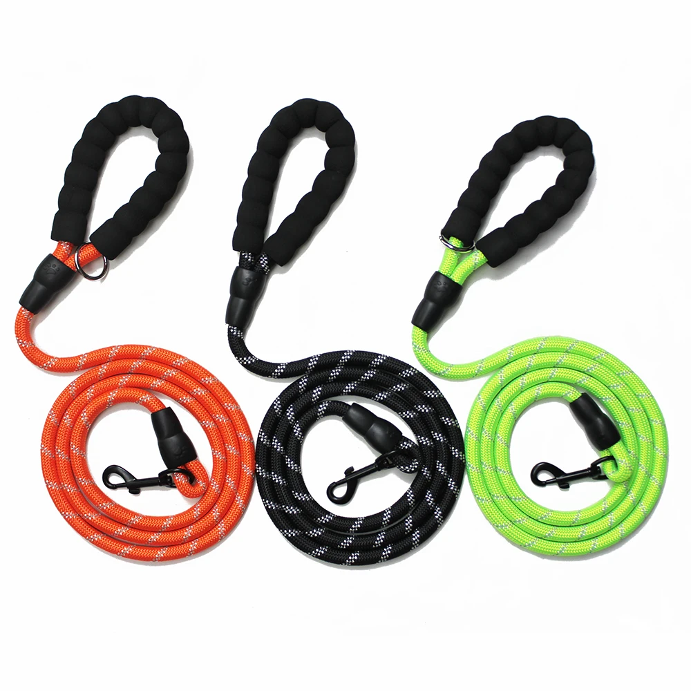 

Wholesale Strong Dog Leash with Comfortable Padded Handle and Highly Reflective Threads for Small Medium Large Dogs, Colorful