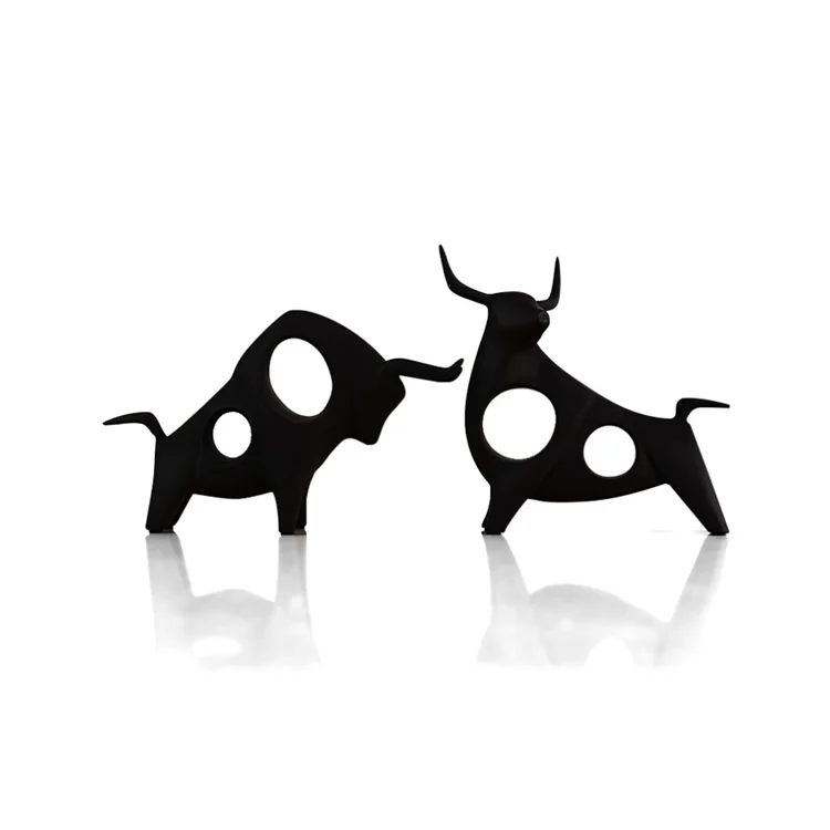 

wholesale Nordic creative light luxury cattle home decor study porch Nordic light decoration, Gold, black, white