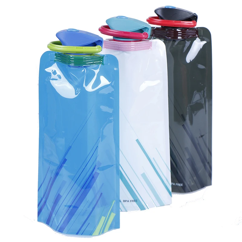 

1PCS Reusable 700mL Sports Travel Portable Collapsible Folding Drink Water Bottle Outdoor Supply