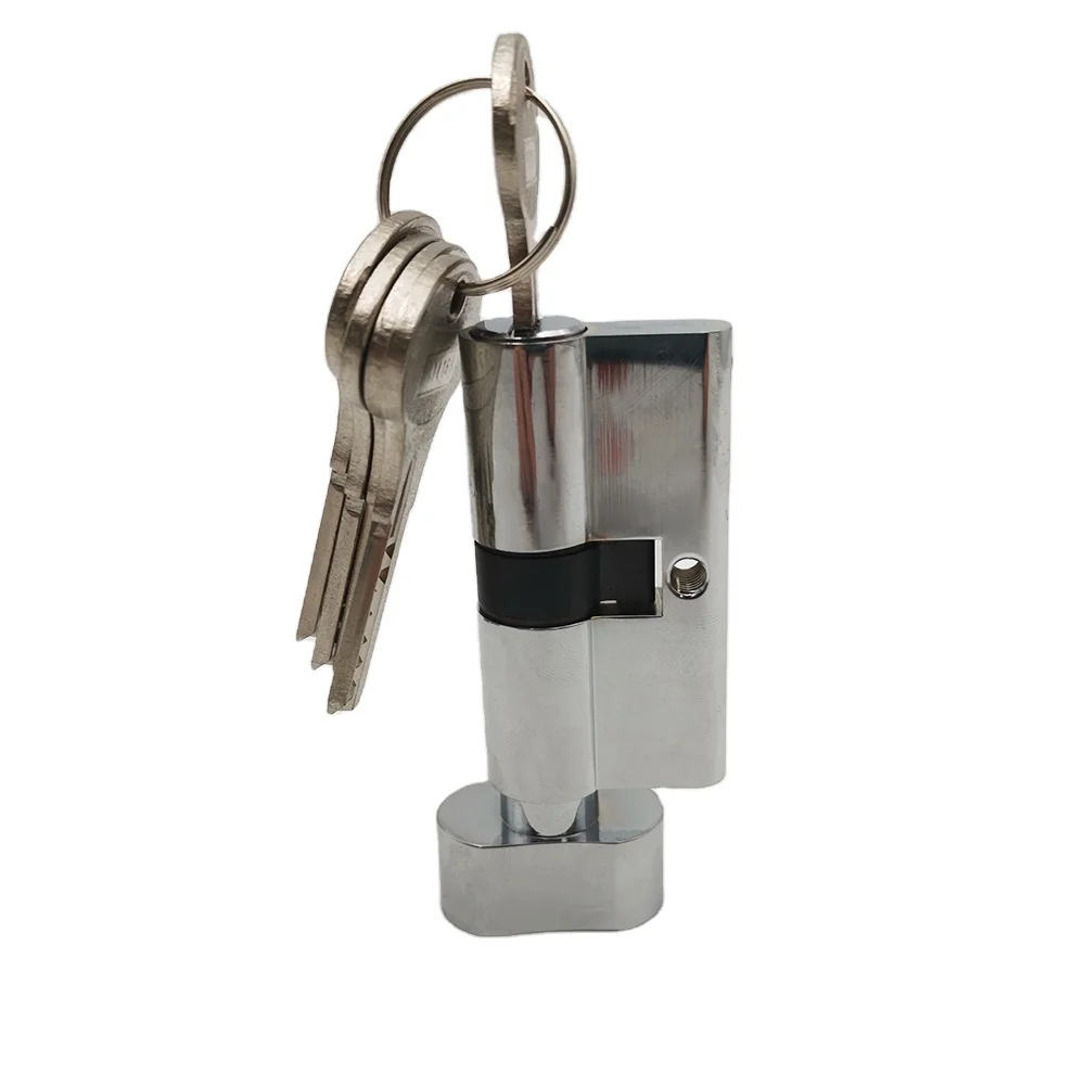 

Hot sale Latest Design safe lock cylinder single open with knob door lock cylinder, Silvery