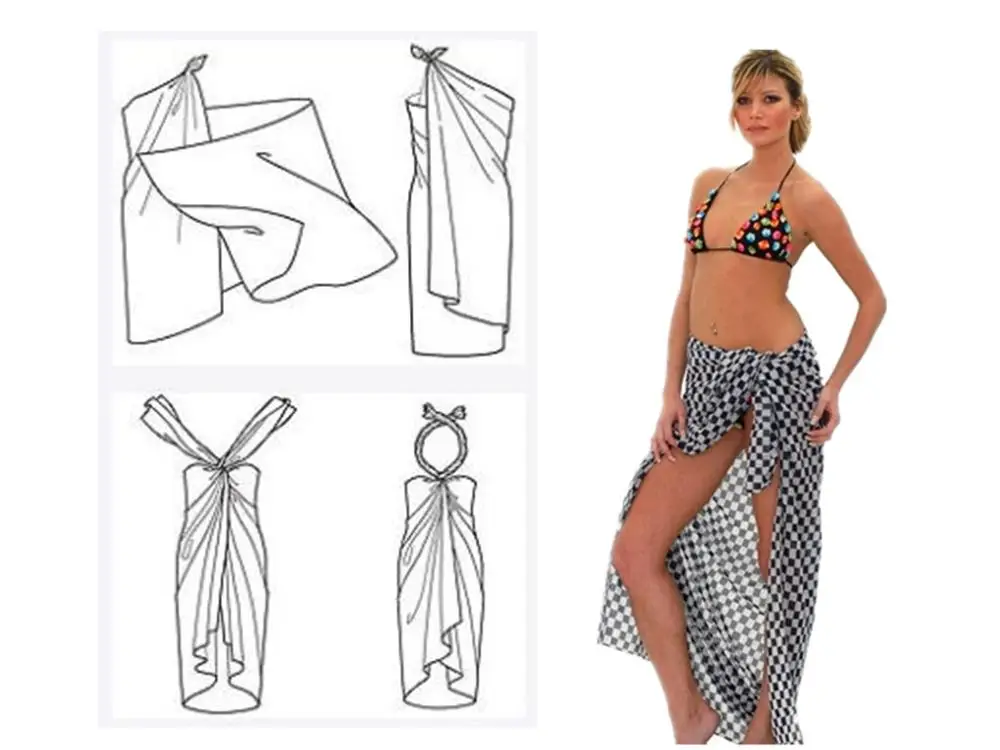 
customized design logo print beach sarong pareo 