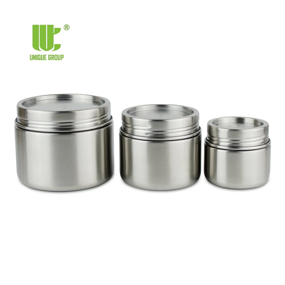 

Unique Group 8/16/24oz Airtight Airtight Storage Jars Canister Stainless Steel Containers Food Containers