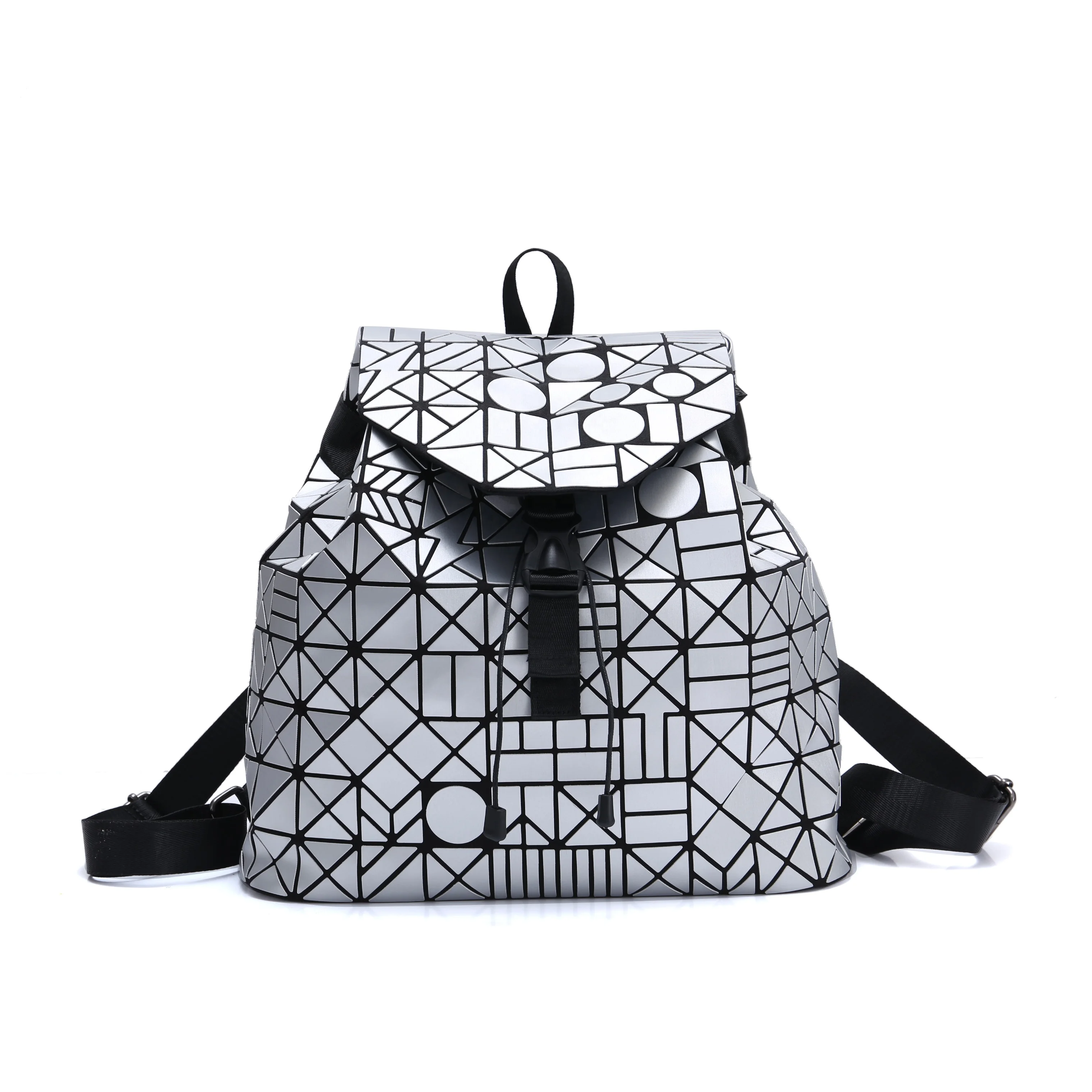 

matte travel women bag school new fashion geometric backpainous with high quality