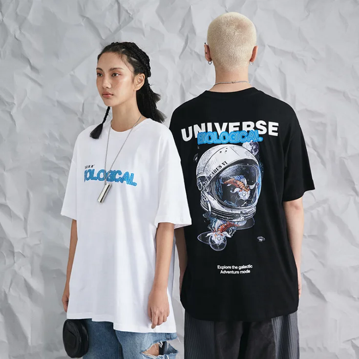 

T Shirts Custom Printing Short Sleeve Crewneck Hip Hop Streetwear T-Shirt