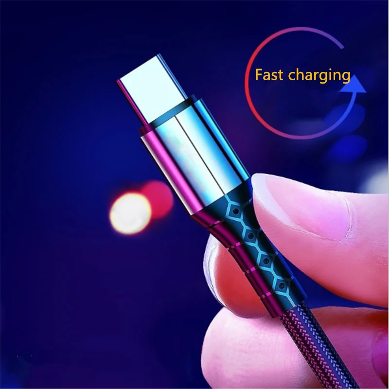 

Quick Charge USB Cable For iPhone 12 11 Pro X Max 6 6s 7 8 Plus Apple iPad /type-c/micro Mobile Phone Cord Data Charger Wire, Black,red, green/customized