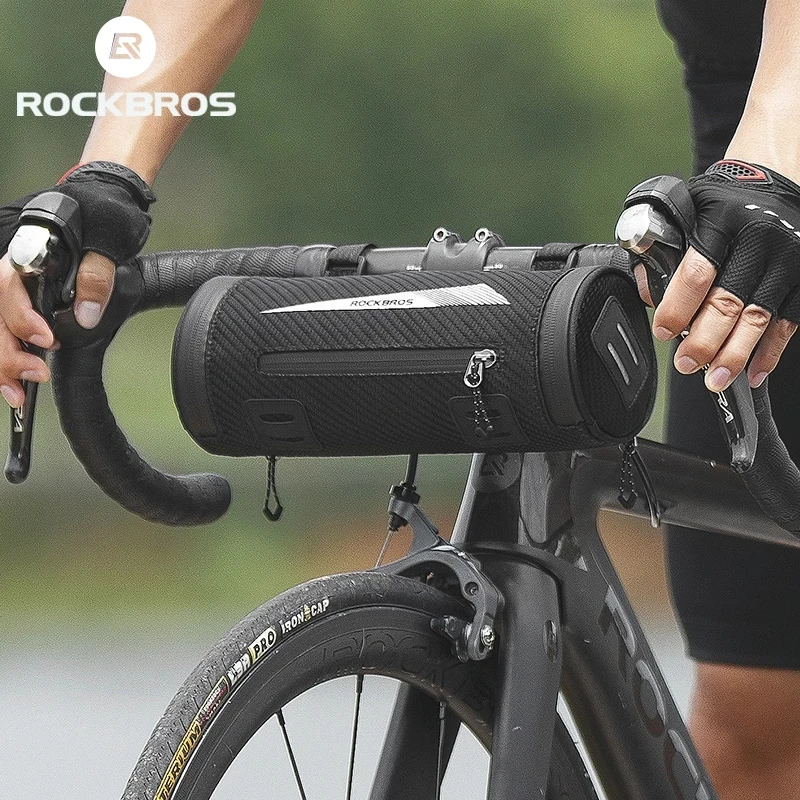 

ROCKBROS 041B Bicycle Large Capacity Storage Front Bag 5 in1 Rainproof Shoulder MTB Road Bag Tube Bag Accessories, Black