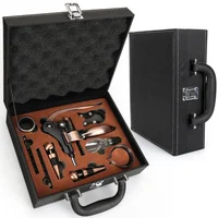 

Leather box wine opener corkscrew wine accessories gift set for Birthday Wedding Christmas