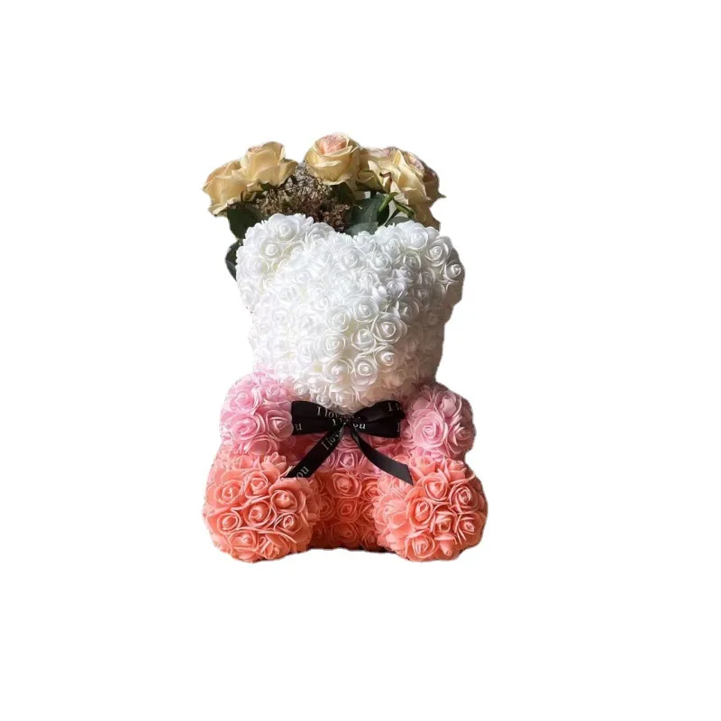 

Golden Supplier Valentines Rose Bear Promotional Small Rose Bear Eternal Rose Bear