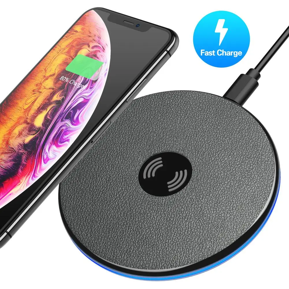 

Free Shipping 1 Sample OK Table Fast Charging Portable Mobile Phone Wireless Charger With Led Light for iPhone Custom Accept