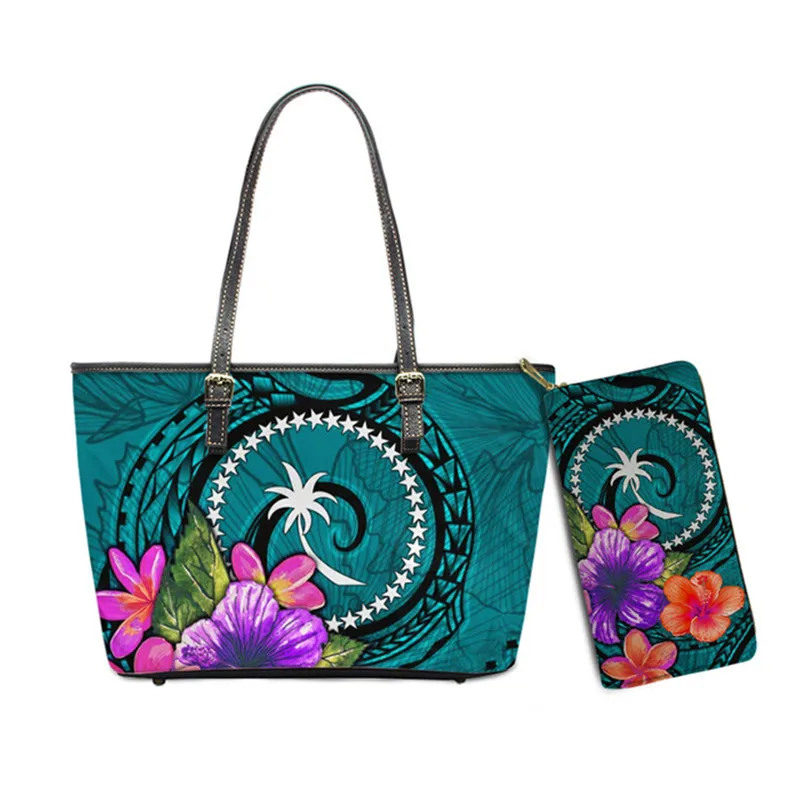 

Latest Popular Chuuk Polynesian Tribal Purses and Handbags for Women Designer Pu Leather Hawaii Female Wallet and Shoudler Bags