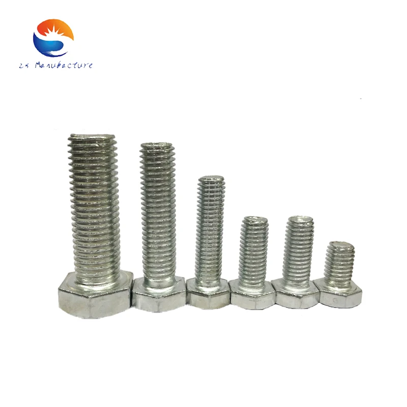 
high strength good quality zinc plated Hex Bolts din933 din931 