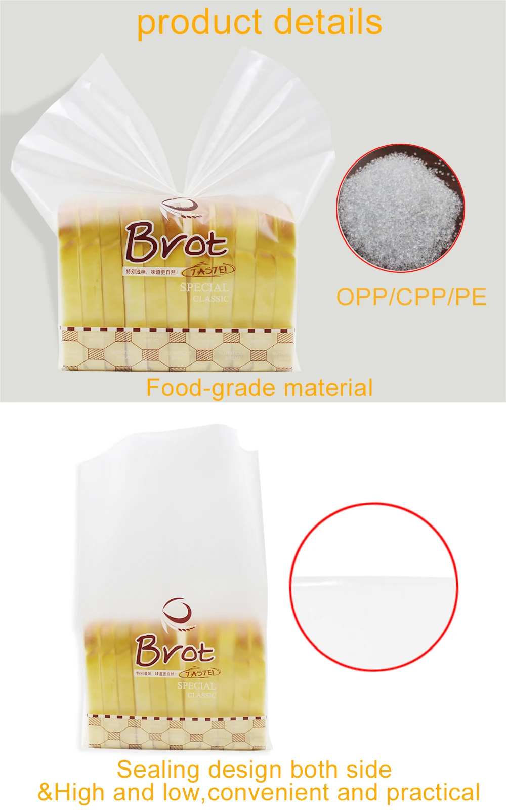 Custom Printed Laminated Transparent Plastic Bread Bakery Packaging Bags Buy Transparent