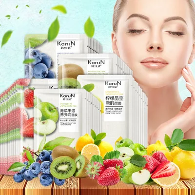 

OEM Private Label Skin Care Deep Moisturizing Fruit Facial Mask Strawberry Lemon Blueberry Apple Kiwi Sheet Face Mask
