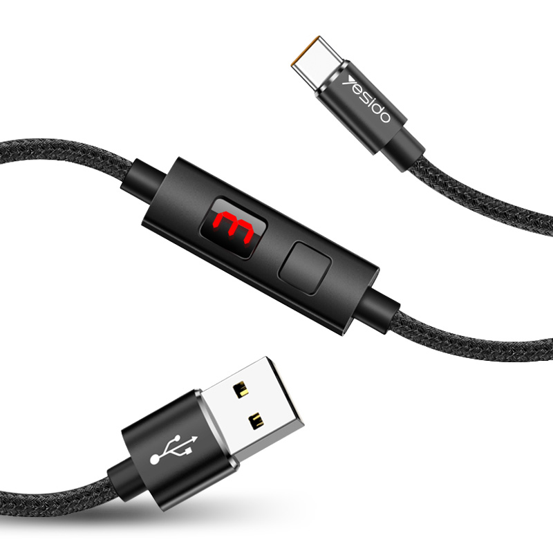 

Wholesale Timing Cut Off Usb Cable Wire 5A Fast Charge Type C Data Cable With Led Timed Display