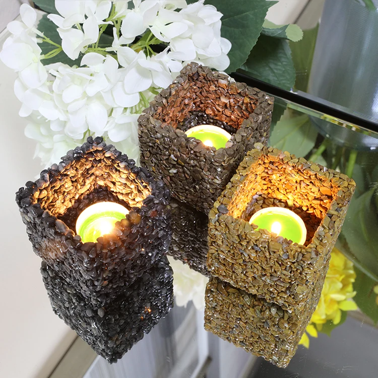 

New Handmade Stone Tealight holder for Home Decor Unique Candle jars