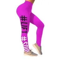 

New Arrival Lift Squat Letter Print High Waist Women Leggings Pants Breathable Female Fitness Leggins Casual Trousers For Women