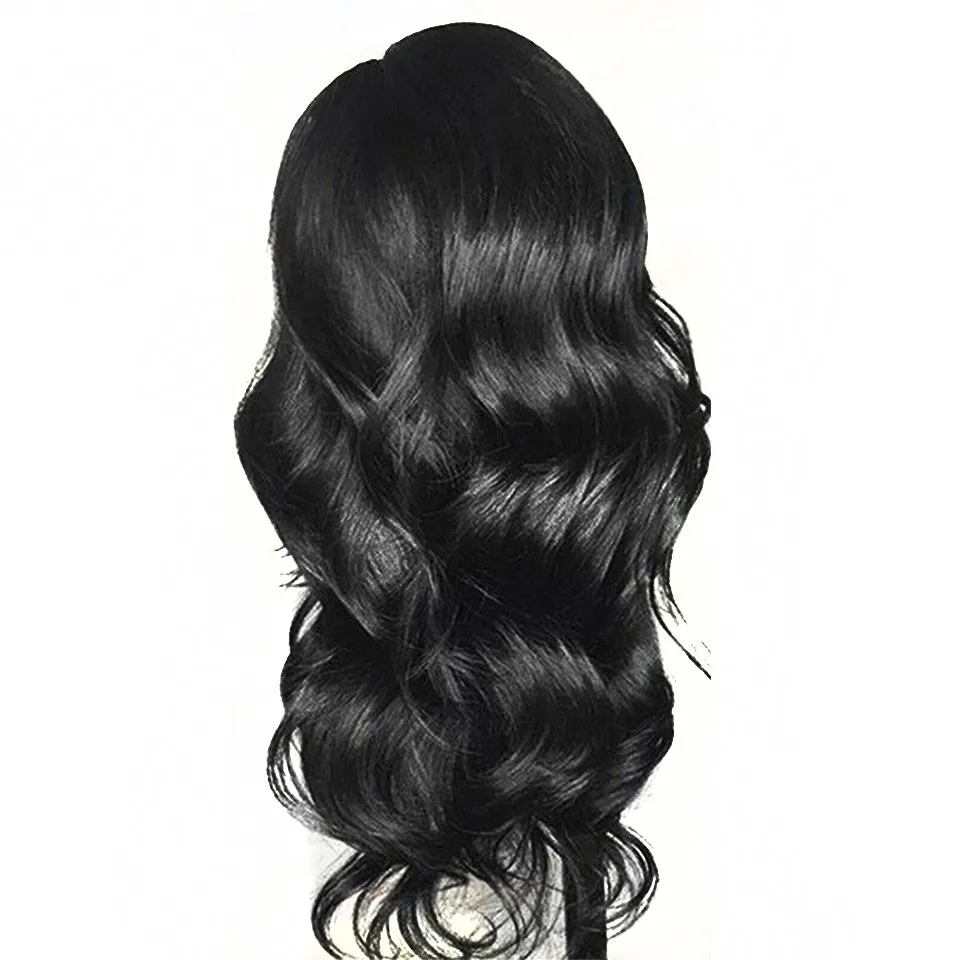 

Wholesale Brazilian Virgin Hair 4*4 150% body wave full lace wig unprocessed 100% human hair wigs, Natural black color