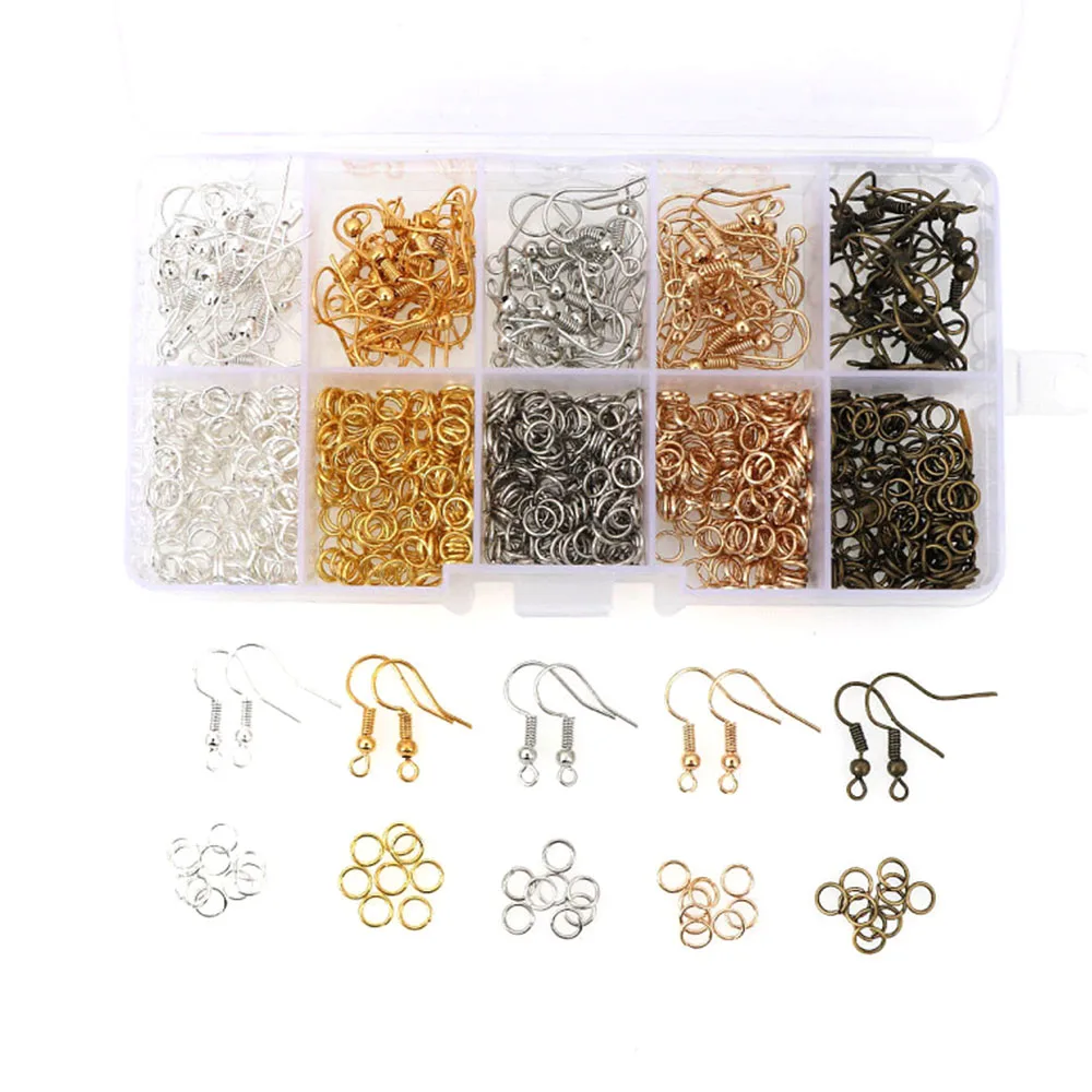 

1125pcs Jewelry Making Kits Necklace Chain Earring Hooks Head Pins Jump Rings Lobster Clasp DIY Jewelry Findings Set Supplies