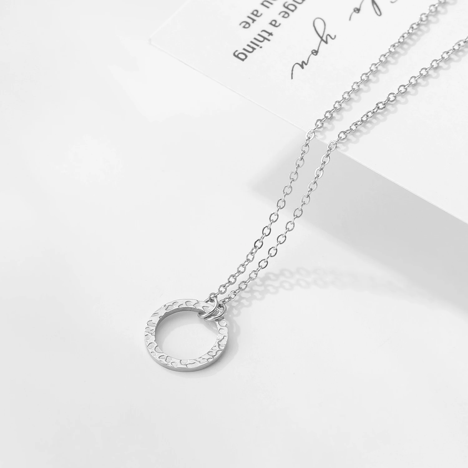 

Best-selling Jewelry 14k 18k Gold Filled Plated Chain Necklace Round Circle Silver Rose Gold Plated Stainless Steel Necklace, Silver/gold/rose gold