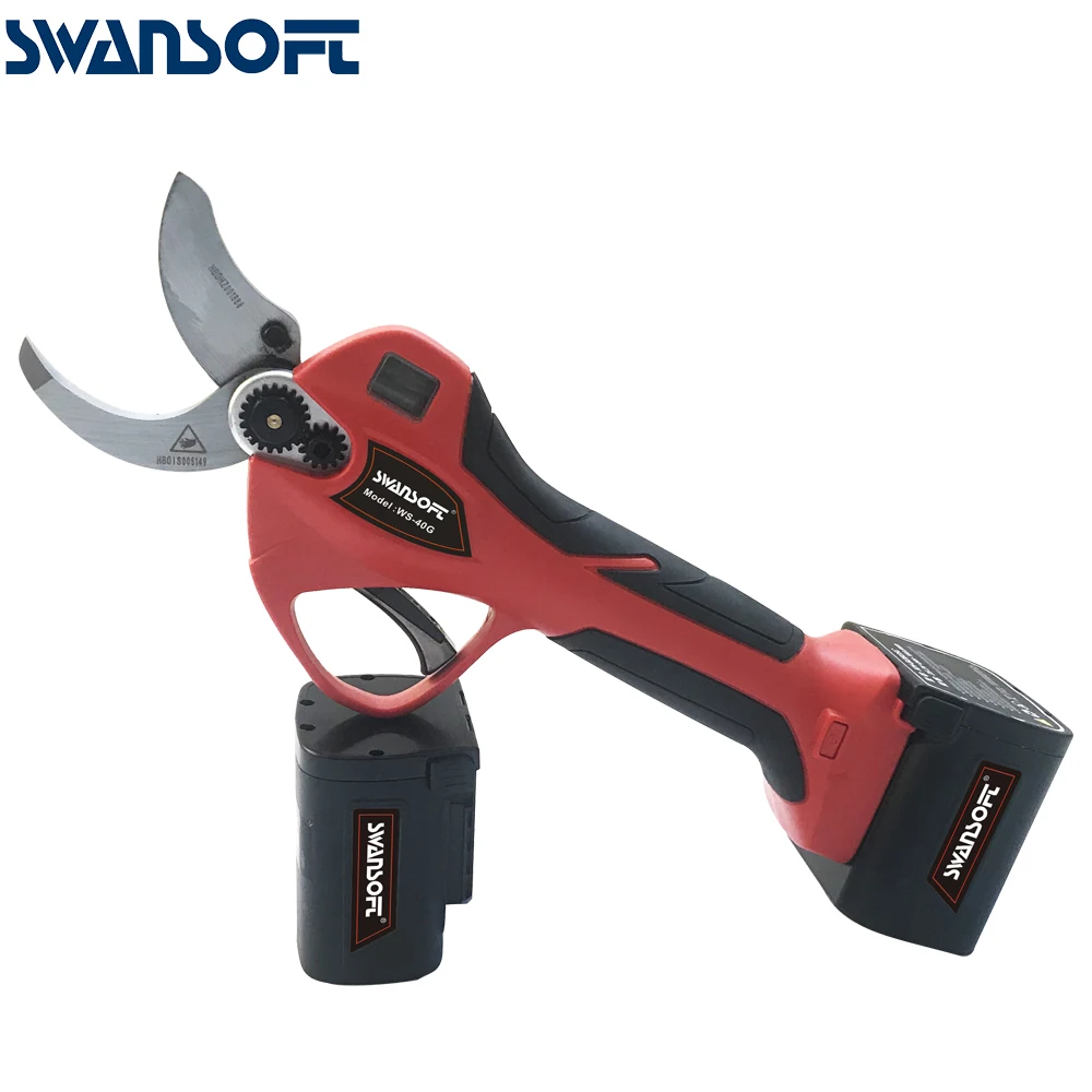 

SWANSOFT portable red pruning shears electric branch scissors electric branch scissors with 25.2V battery