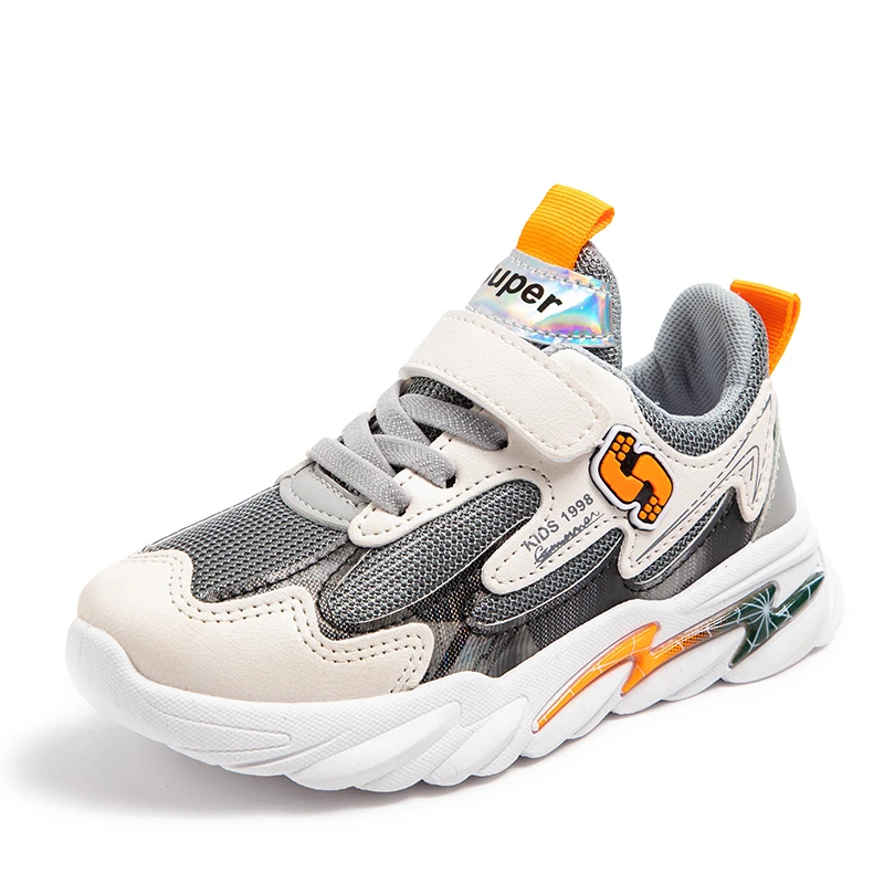 

2020 New Kids Casual Shoes Mesh Children's Tennis Breathable Lace Up Sport Shoes Fashion Footwear Girls Boys Shoes Children Kid, Black