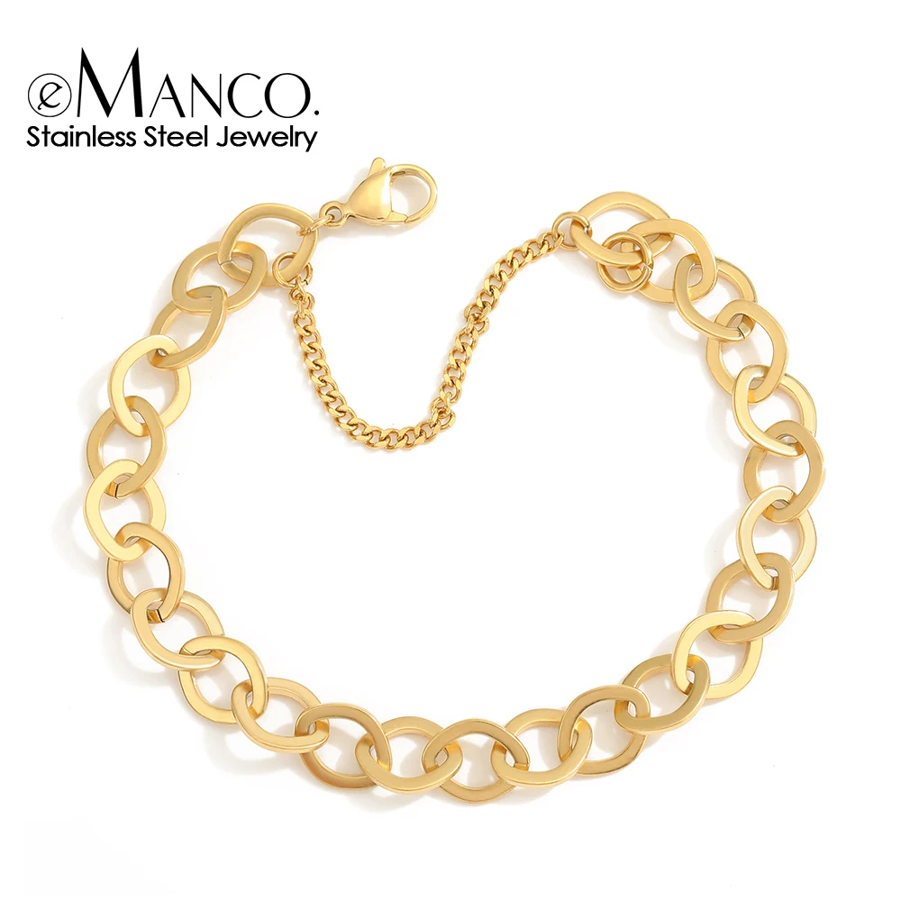

Customized Letter 14K Gold Plated Stainless Steel Minimalist Charms Bracelet Jewelry Adjustable Cuban Chain Bracelet Handmade