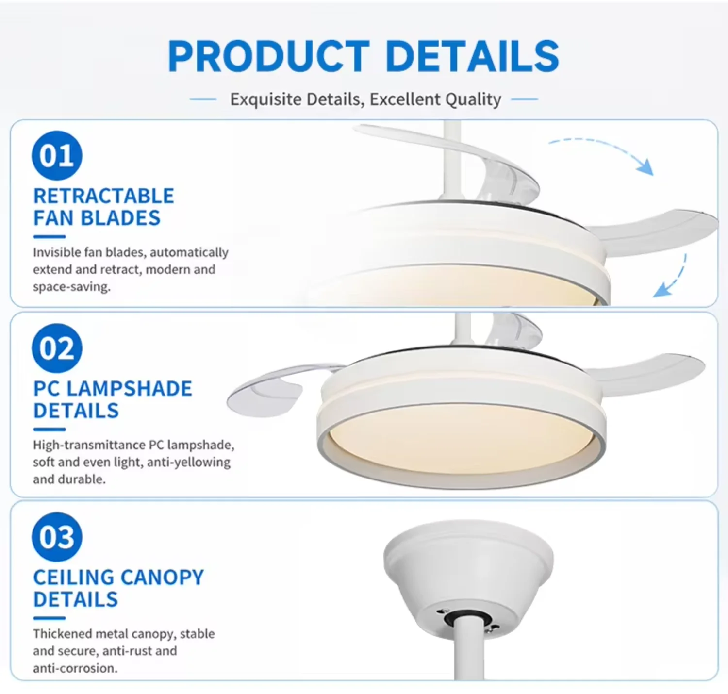 Ceiling Fan, 42Inch, AC175-265V, 96W - detail 20