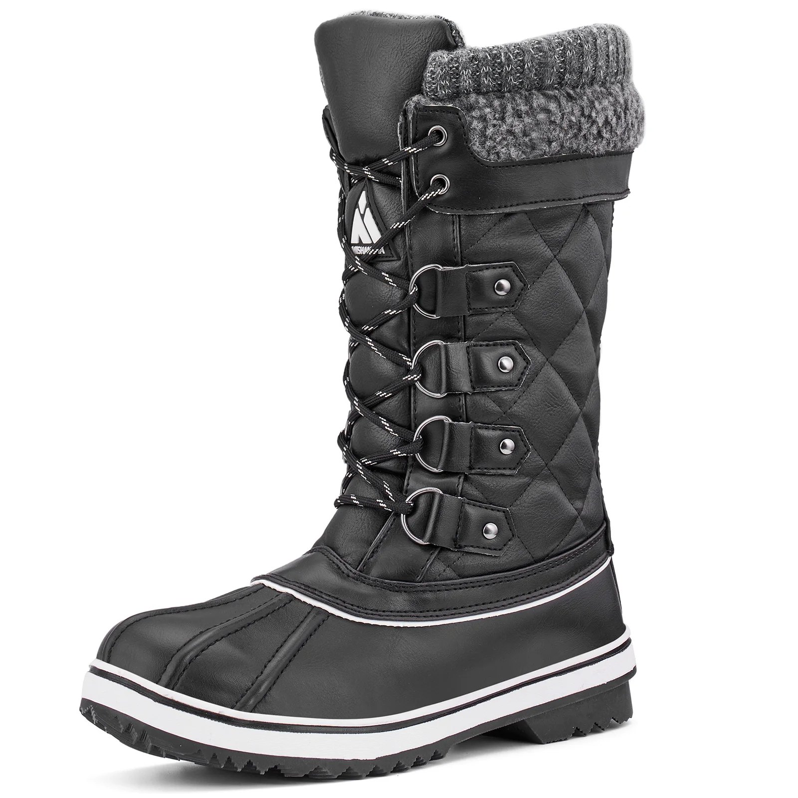 

Wholesale Black Women's High Top Anti Slip Outdoor Warm Winter Waterproof Fur Snow Boots For Women, 3 color