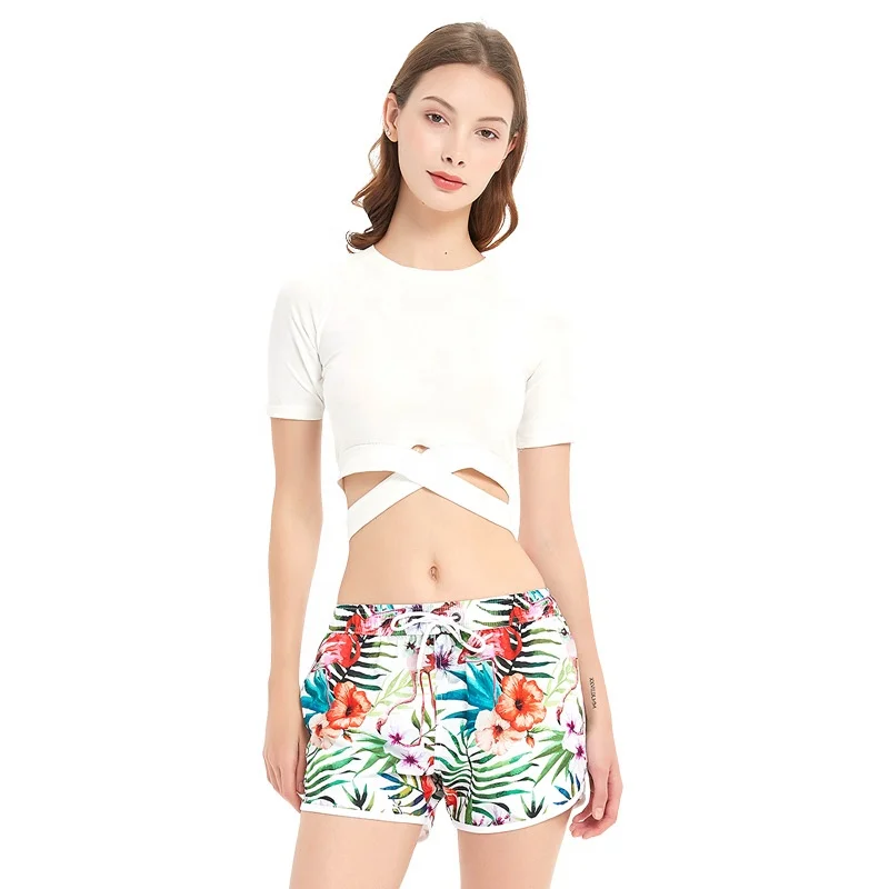 

S-2XL plus size Fashion Drawstring Loose Pants Woman Beach Pants Short Trousers